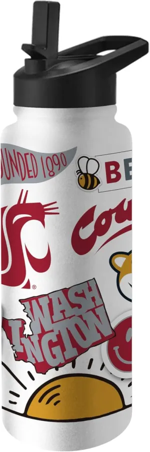 Logo BrandsWashington State Cougars 34oz Quencher Bottle