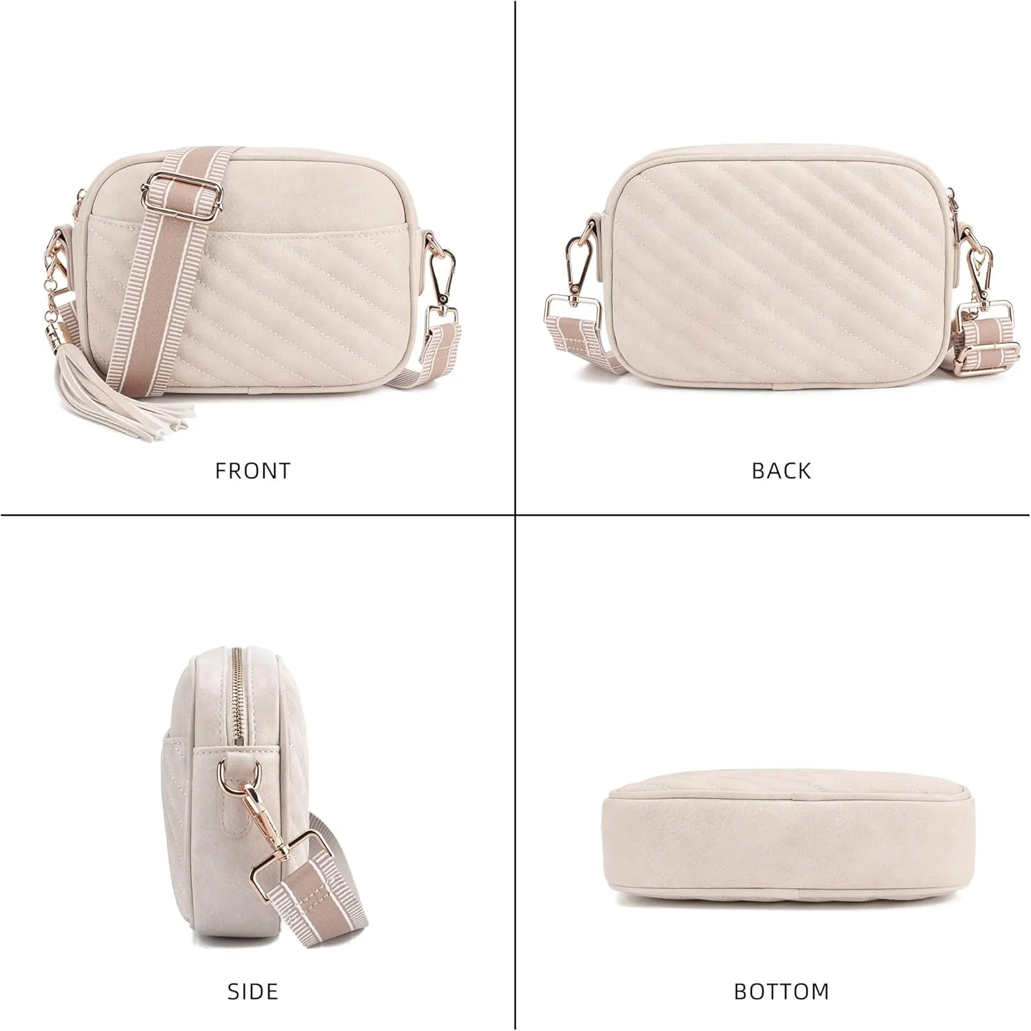 lola mae Quilted Crossbody Bag, Trendy Design Shoulder Purse