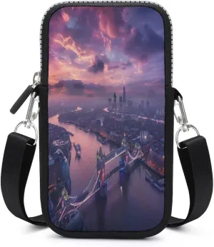 London Tower Bridge England Cityscape Small Crossbody Bags Cell Phone Purses Travel Pouch Shoulder Bag for Women Men