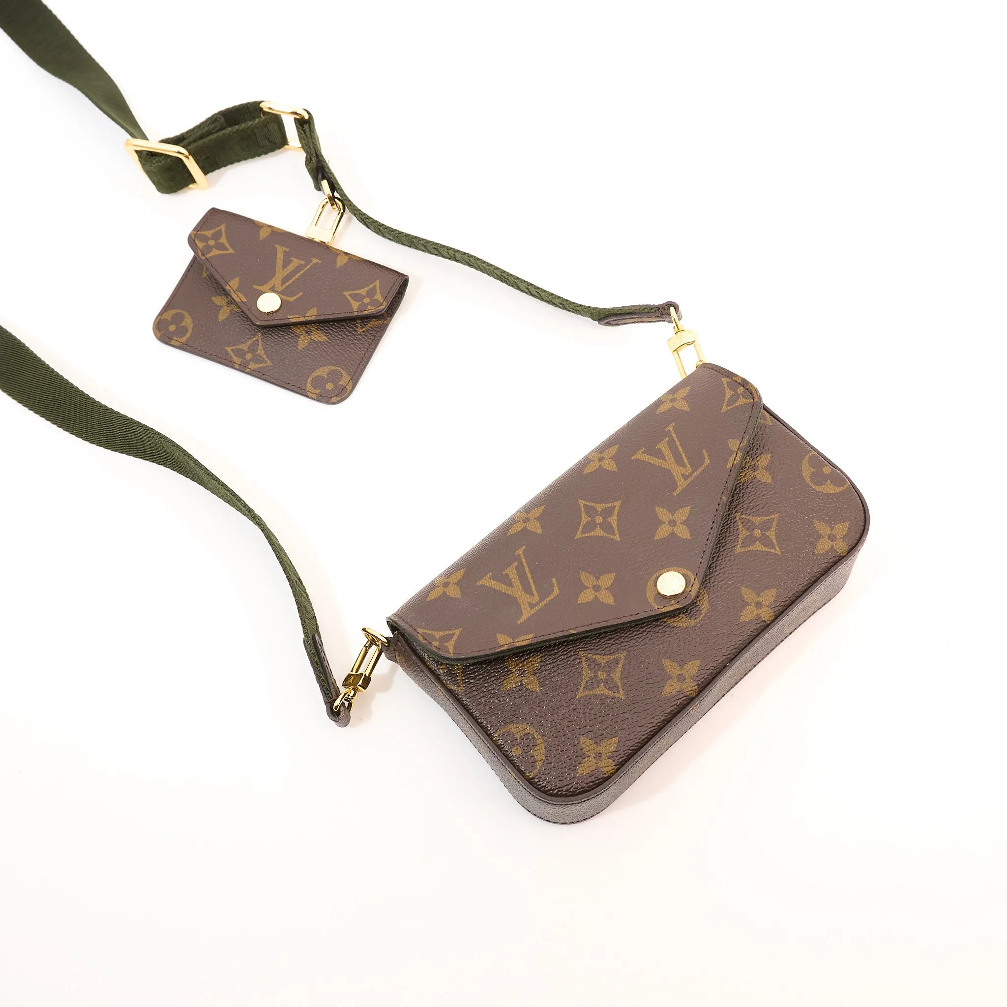 Louis Vuitton Felicie Strap & Go Pochette Monogram Canvas Shoulder Bag