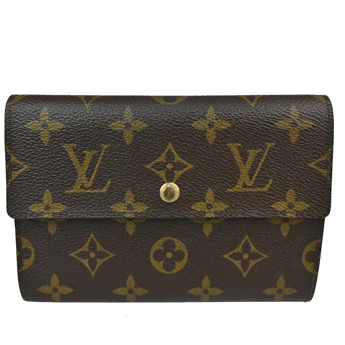Louis Vuitton Porte Tresor Etui Papier  Canvas Wallet  ()