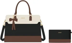 LOVEVOOK Laptop Tote Bag for Women,Leather Work Bag, Waterproof Business Teacher Bag,Large Computer Handbag Purse Briefcase,Office Gifts for Women