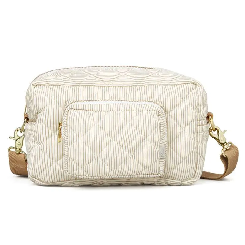 <tc>Cam Cam copenhagen</tc> Small Changing Bag - OCS - Classic Stripes Camel