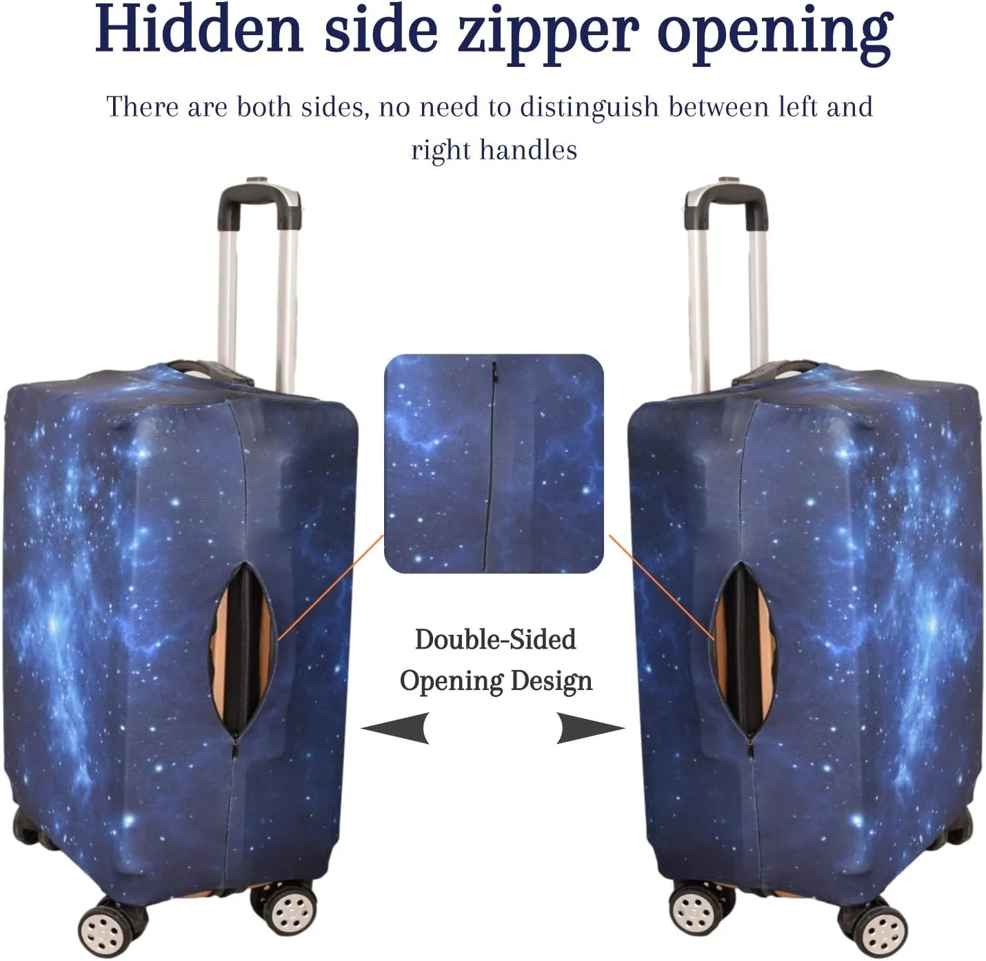 Luggage Cover, Protective Washable Suitcase Cover - Travel Elastic Spandex Suitcase Protector Fits 22 to 24 Inch Galaxy