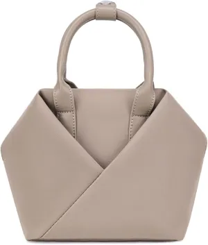Lux & Nyx Small Origami Crossbody & Handbag - Black Ultra Satin Nylon - Daily and Travel Small Tote Bag with Crossbody Strap