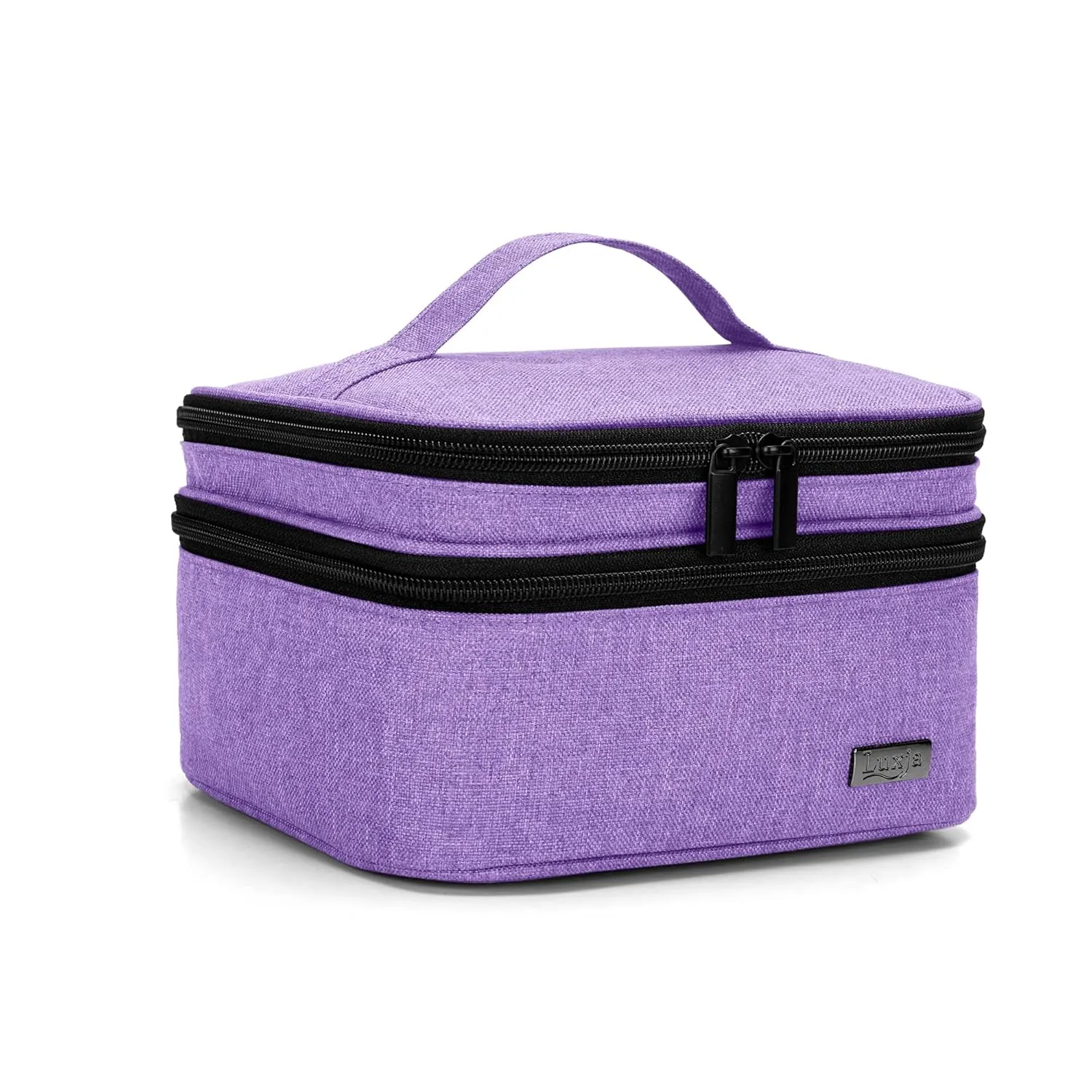 LUXJA Nail Polish Carrying Case - Holds 20 Bottles (15ml - 0.5 fl.oz), Portable Organizer Bag for Nail Polish and Manicure Set, Lavender