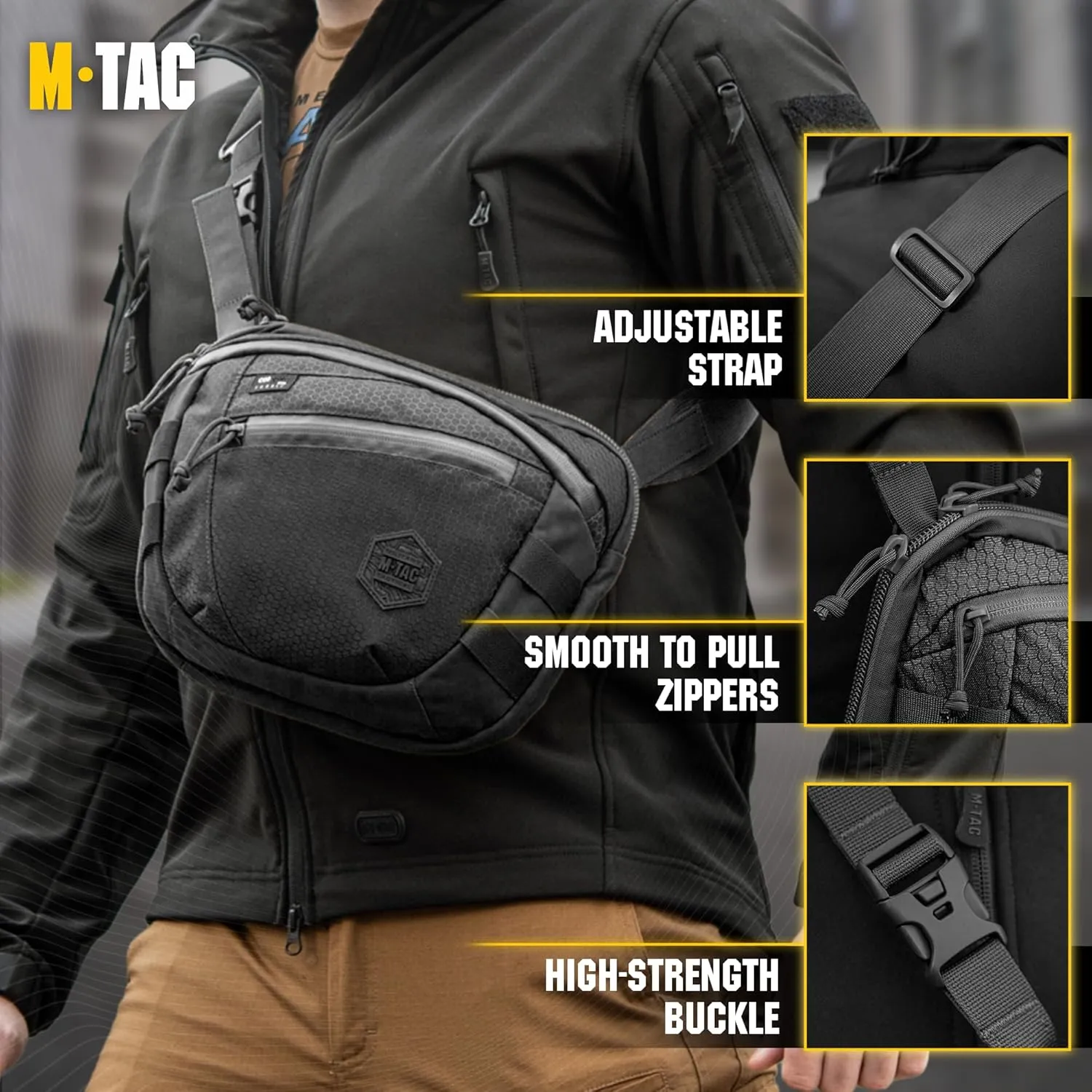 M-Tac Elite Sphaera Large Bag Gen 2 -Tactical Shoulder Bag - Conceal Carry Chest Sling Pack CCW Bag