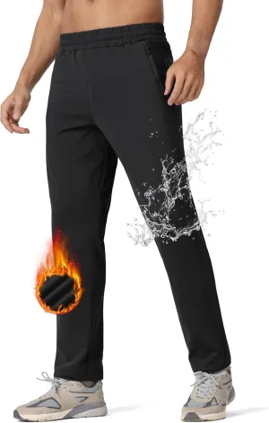 MAGCOMSEN Men's Winter Fleece Lined Sweatpants Running Warm Athletic Pants Sports Water Resistant Pants
