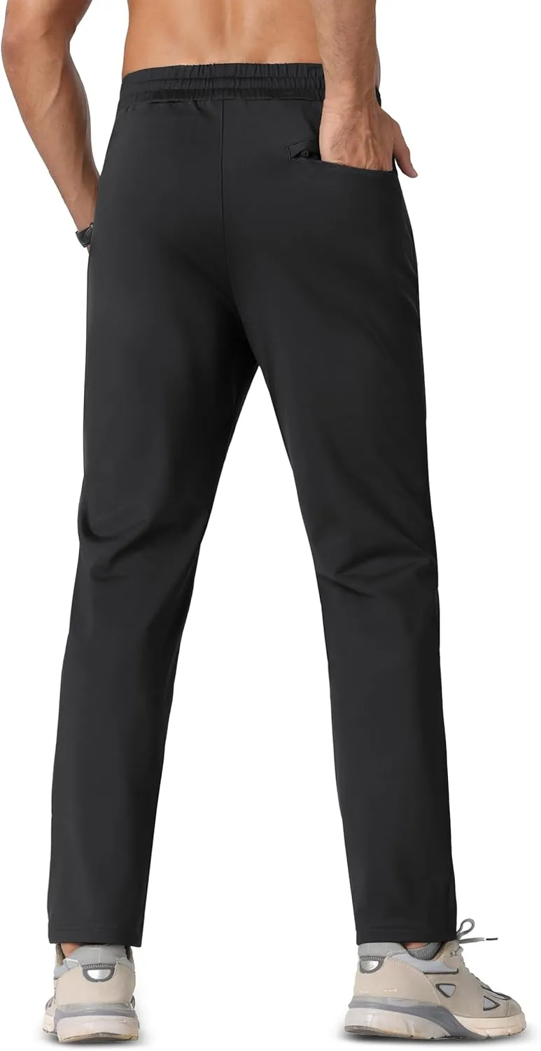 MAGCOMSEN Men's Winter Fleece Lined Sweatpants Running Warm Athletic Pants Sports Water Resistant Pants