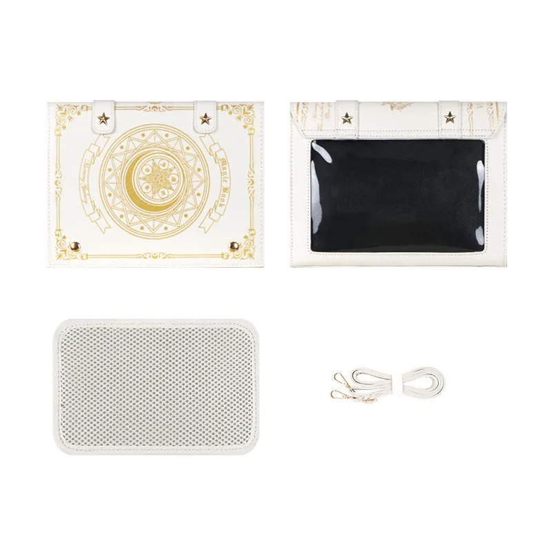 Magic Book Cartoon Bar Lady Retro Crossbody Bags
