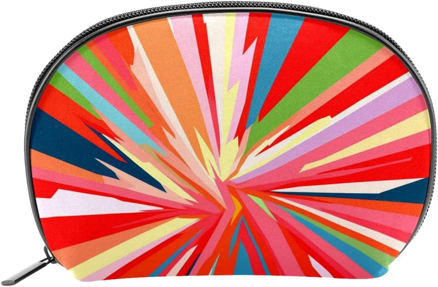 Makeup Bag Organizer,Cosmetic Bags for Women,Colorful Stripes Rainbow Swirls,Small Makeup Pouch