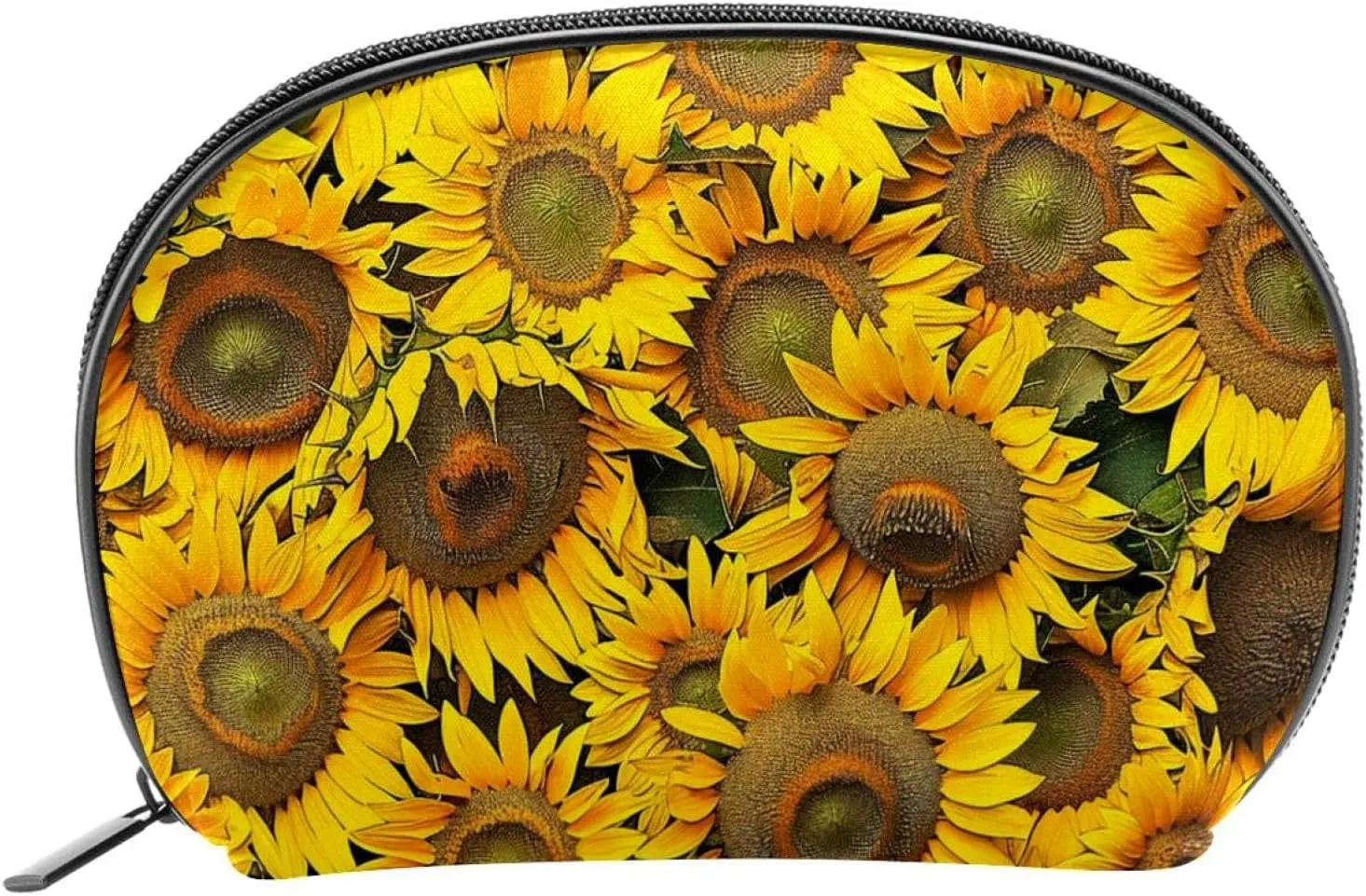 Makeup Bag Organizer,Cosmetic Bags for Women,Floral Sunflower,Small Makeup Pouch