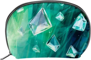 Makeup Bag Organizer,Cosmetic Bags for Women,Texture Gradient Green,Small Makeup Pouch