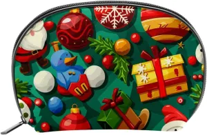 Makeup Bag Organizer,Cosmetic Bags for Women,Xmas Snowman Santa Bear Reindeer,Small Makeup Pouch