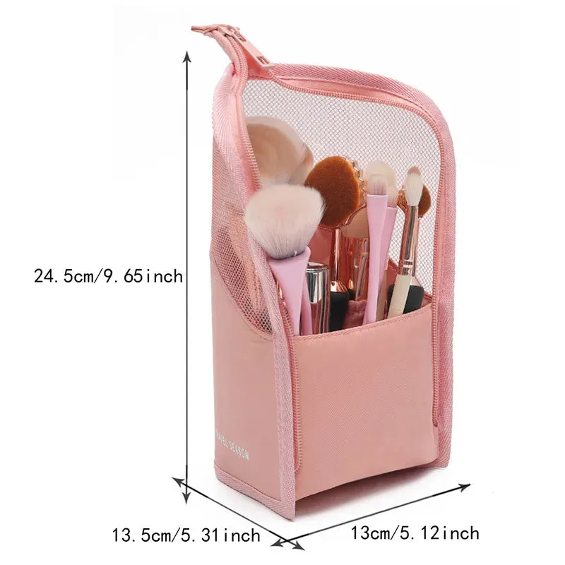 Makeup Brush Case Makeup Brush Holder (Black   Pink)