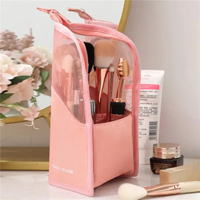 Makeup Brush Case Makeup Brush Holder (Black   Pink)