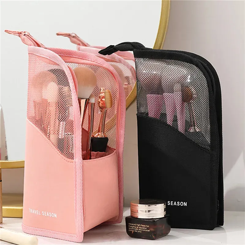 Makeup Brush Case Makeup Brush Holder (Black   Pink)