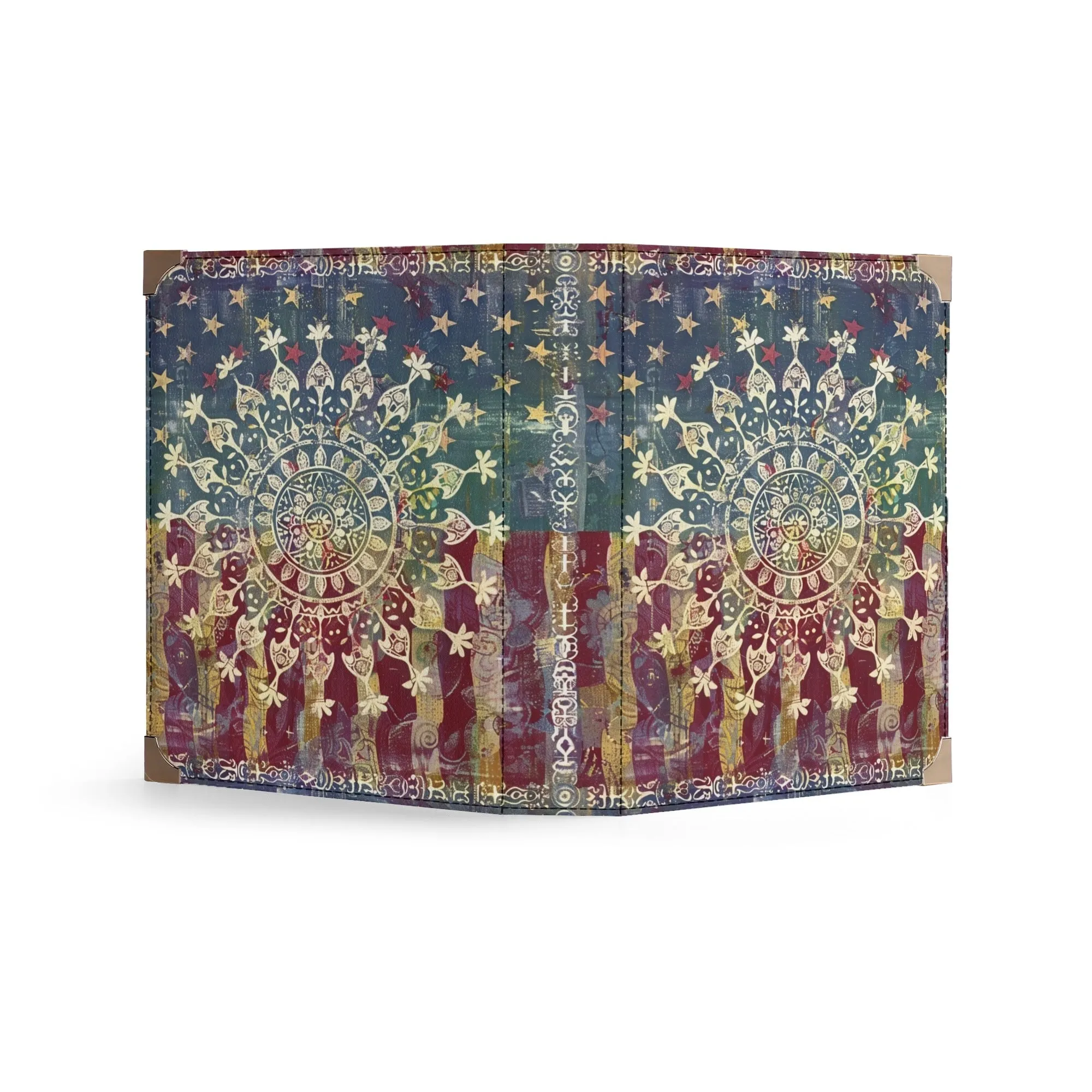 Mandala American Flag Bible Cover Purse – Vintage Style Crossbody Shoulder Bag in Red White and Blue