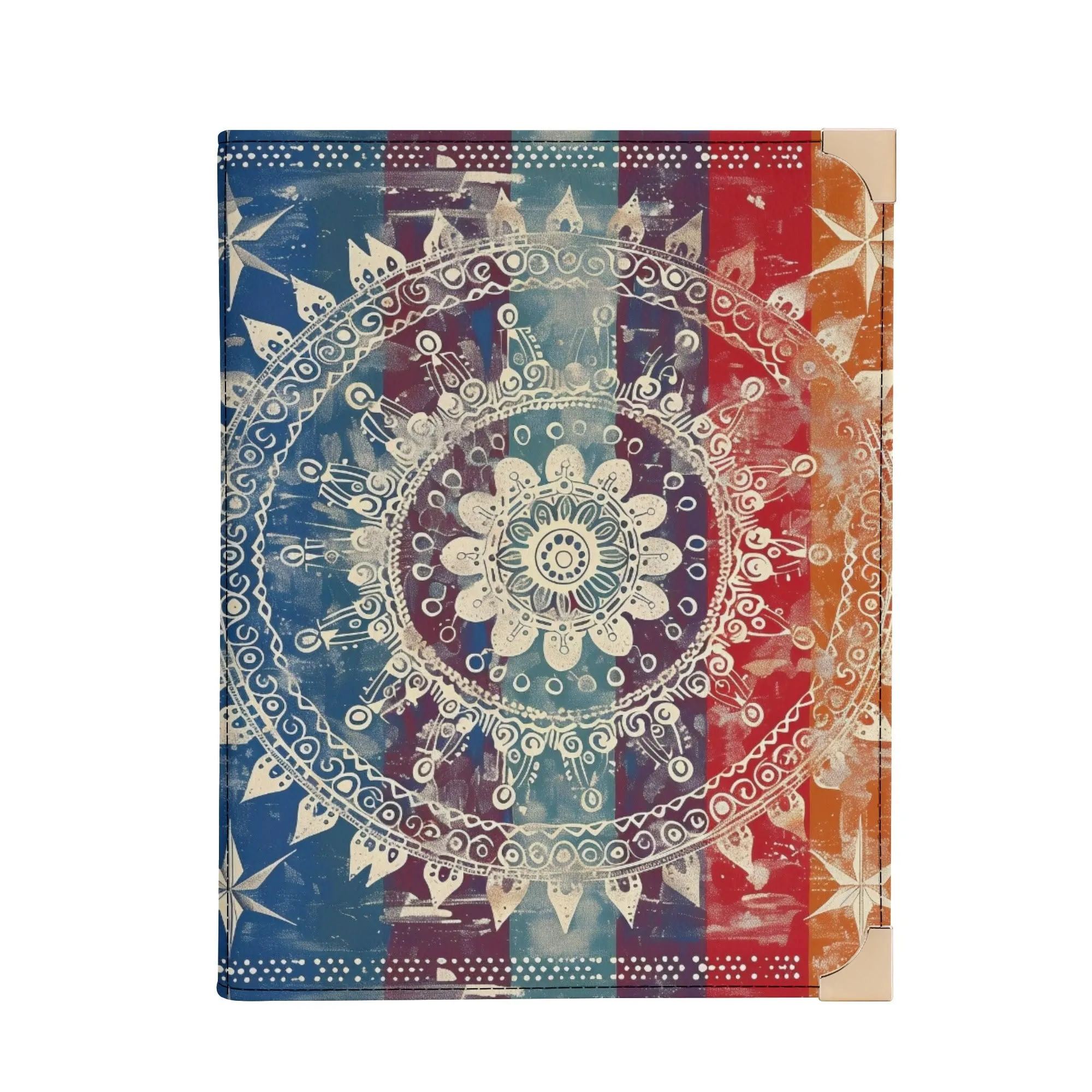 Mandala Bible Cover Purse - Distressed Rainbow Book Bag for Book Lovers, Crossbody Shoulder Bag