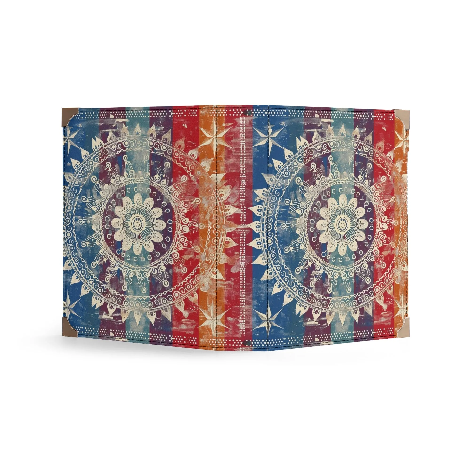 Mandala Bible Cover Purse - Distressed Rainbow Book Bag for Book Lovers, Crossbody Shoulder Bag
