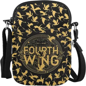 MAOFAED Literary Crossbody Bag, Fantasy Reader Gift, Book Dragon Gift (four wingCB)
