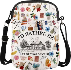 MAOFAED Literature Book Inspired Gift, Crossbody Bag for Bookworm, Bookish Merchandise (rather inorc)