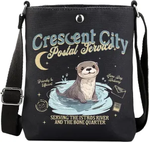 MAOFAED Postal Service Gift，Cute Otter Postal Service Crossbody Bag, Book Lover Gift, Reading Gift (postal service)
