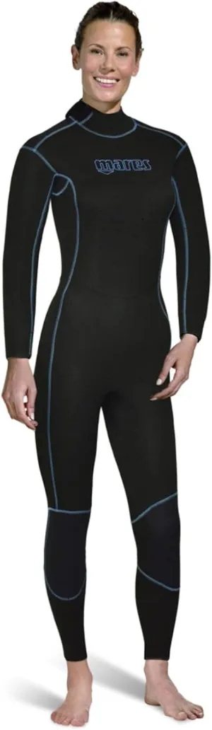 MARES Women's M-Flex 1mm Scuba Diving Neoprene One Piece Full Wetsuit for Warm Water