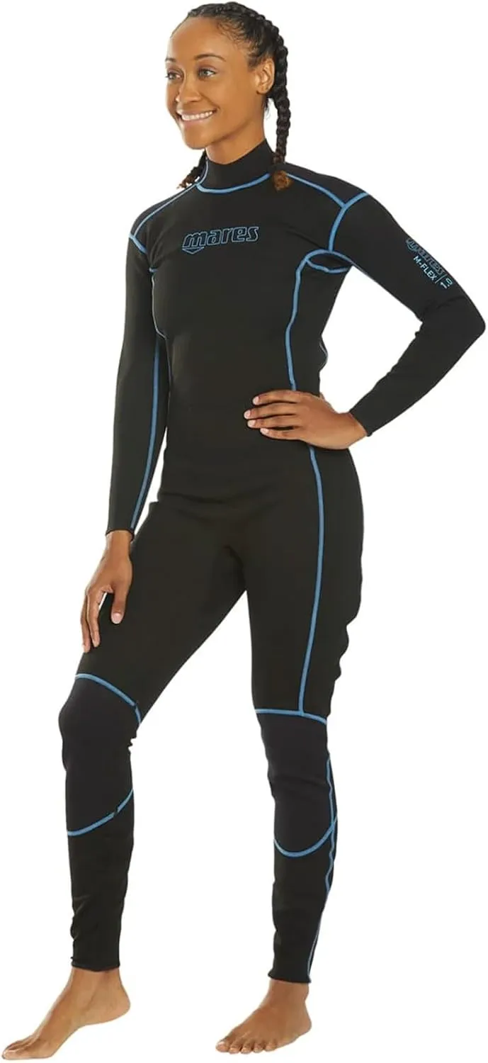 MARES Women's M-Flex 1mm Scuba Diving Neoprene One Piece Full Wetsuit for Warm Water