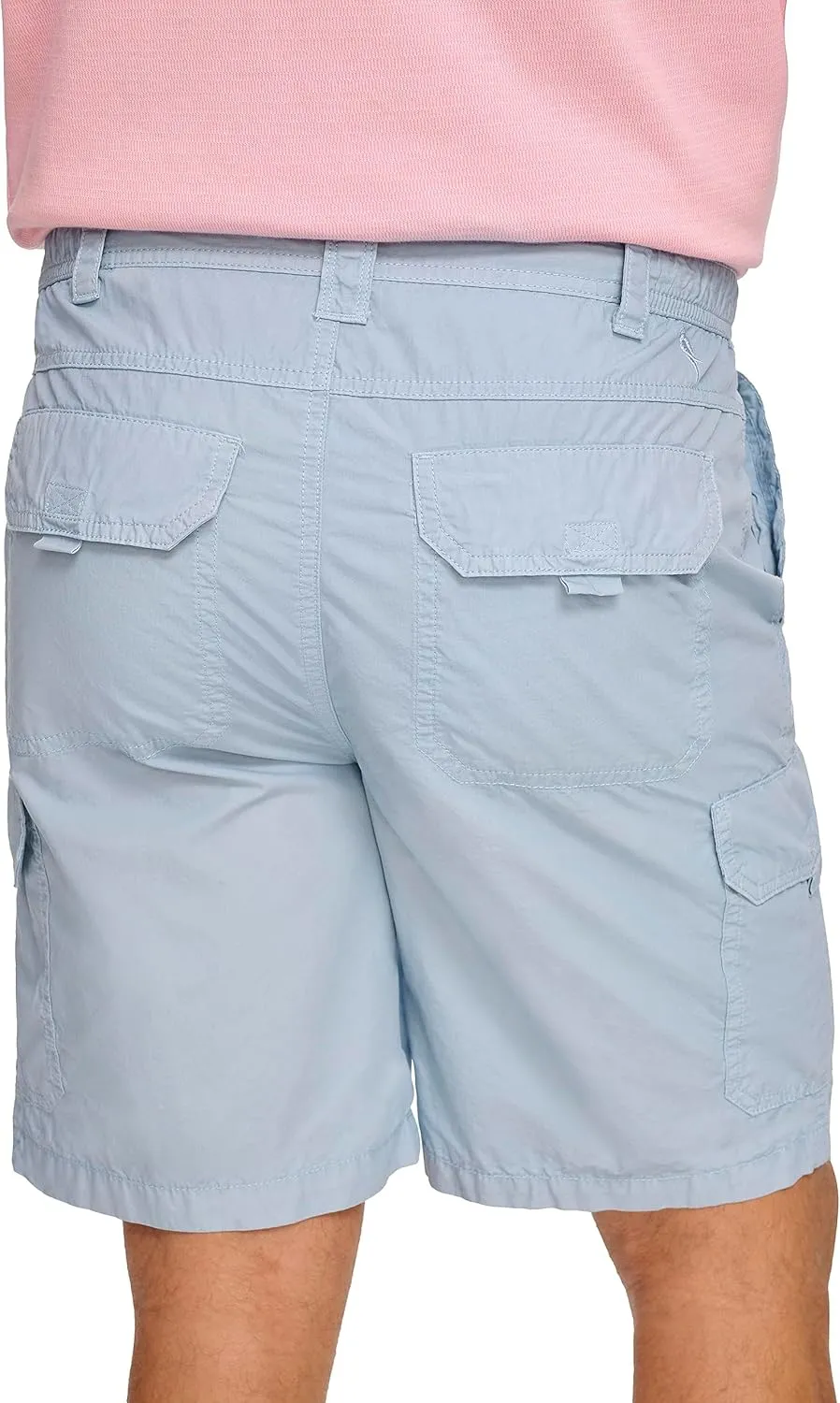 Margaritaville Men's Sun-Bleached Cargo, 100% Cotton Elastic Waistband Shorts