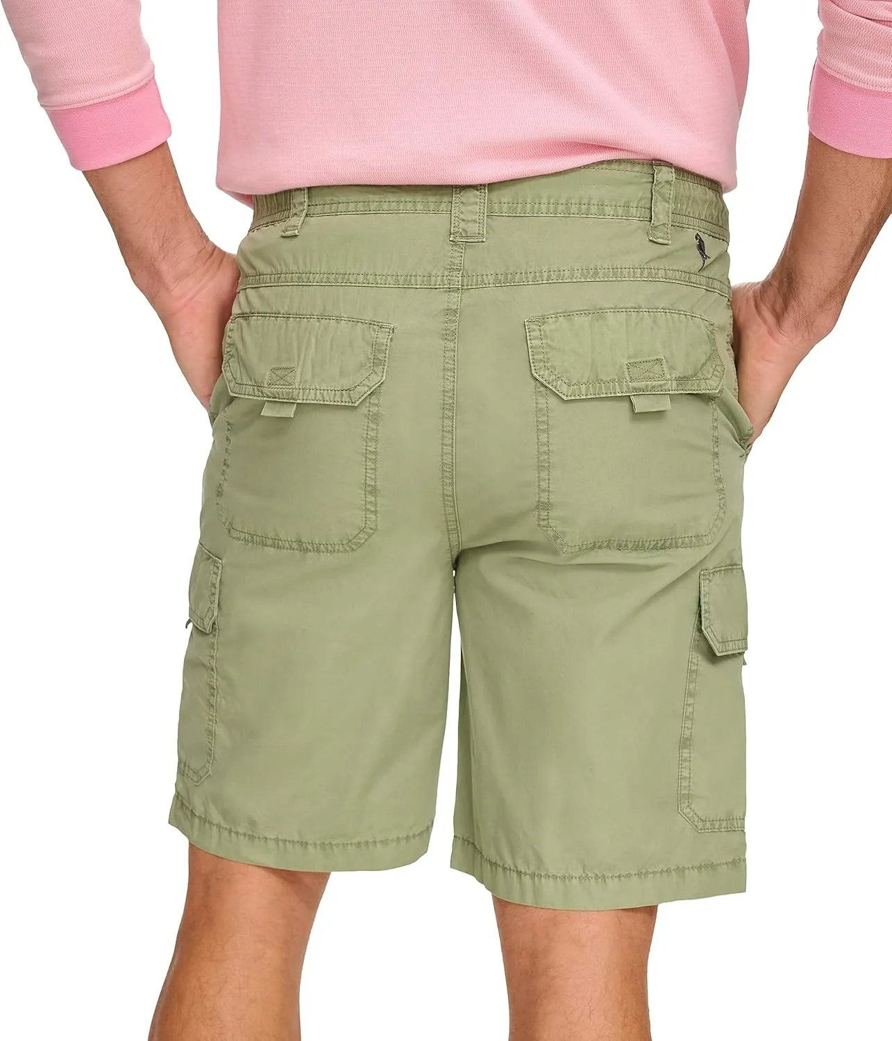 Margaritaville Men's Sun-Bleached Cargo, 100% Cotton Elastic Waistband Shorts