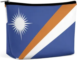 Marshall Lslands Flag Travel-Friendly Cosmetic Bag Makeup Organizer for Women