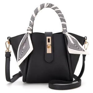 MC-406 Milan Chiva Small Tote Hand Bag Purse with Pouch for Women