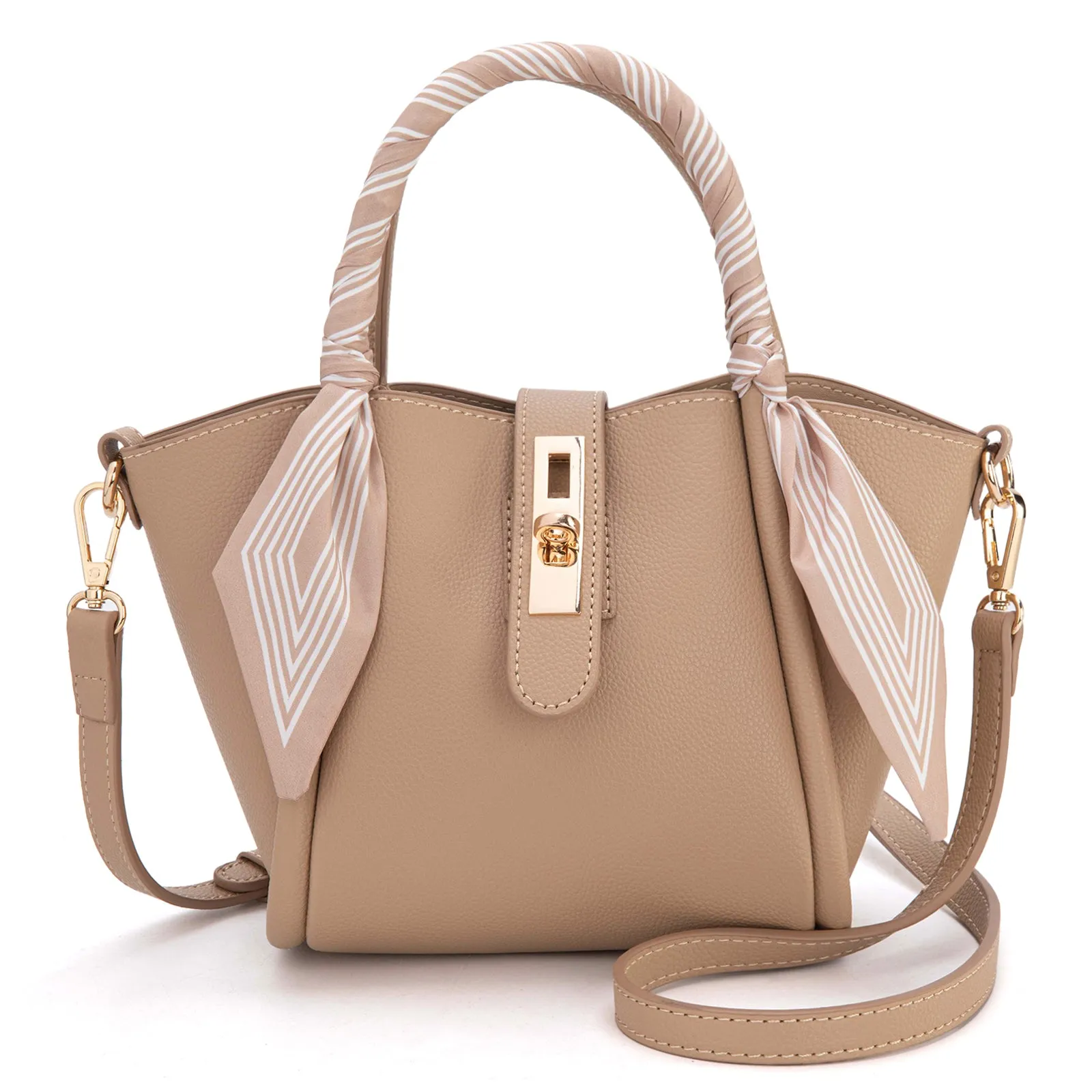 MC-406 Milan Chiva Small Tote Hand Bag Purse with Pouch for Women