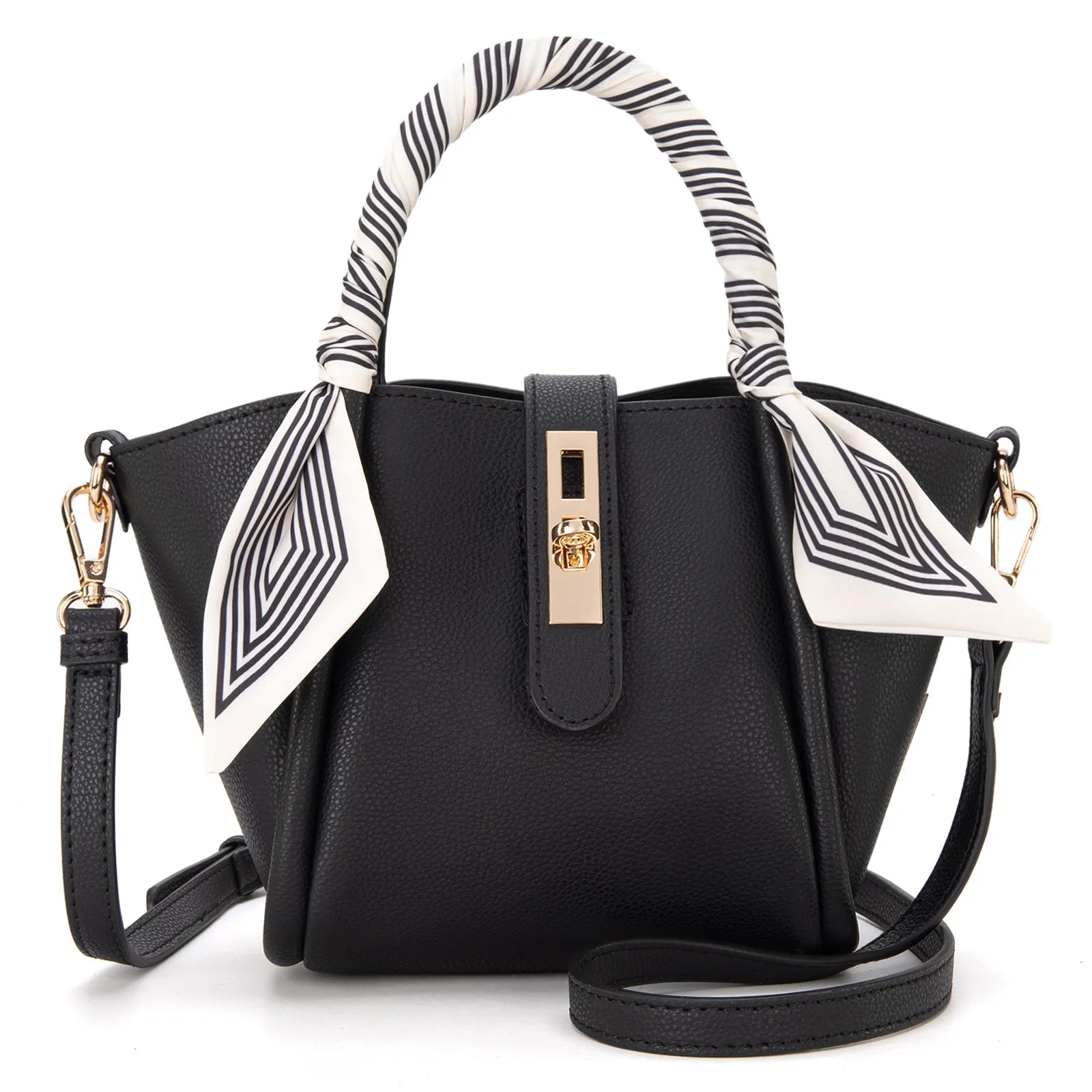 MC-406 Milan Chiva Small Tote Hand Bag Purse with Pouch for Women
