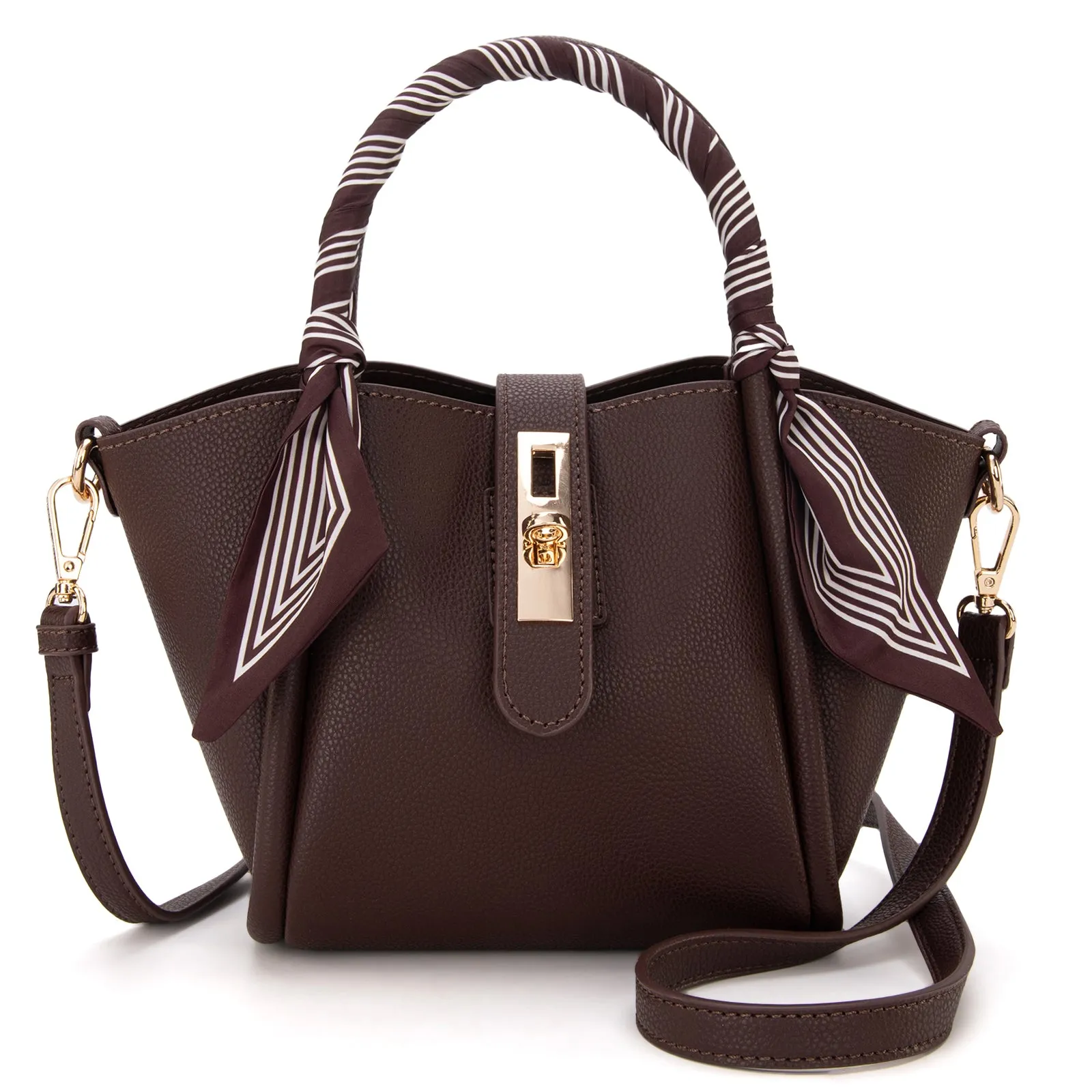 MC-406 Milan Chiva Small Tote Hand Bag Purse with Pouch for Women