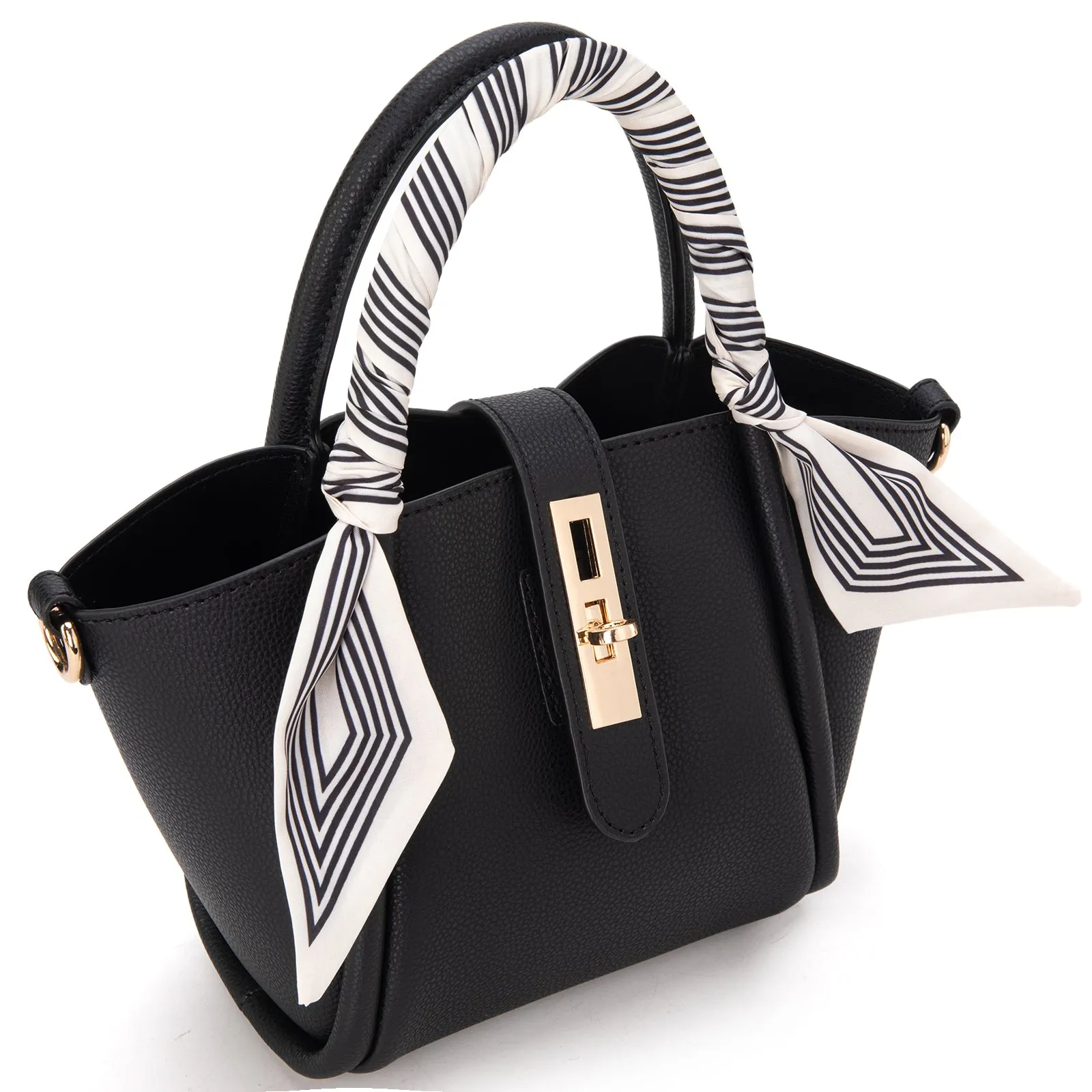 MC-406 Milan Chiva Small Tote Hand Bag Purse with Pouch for Women