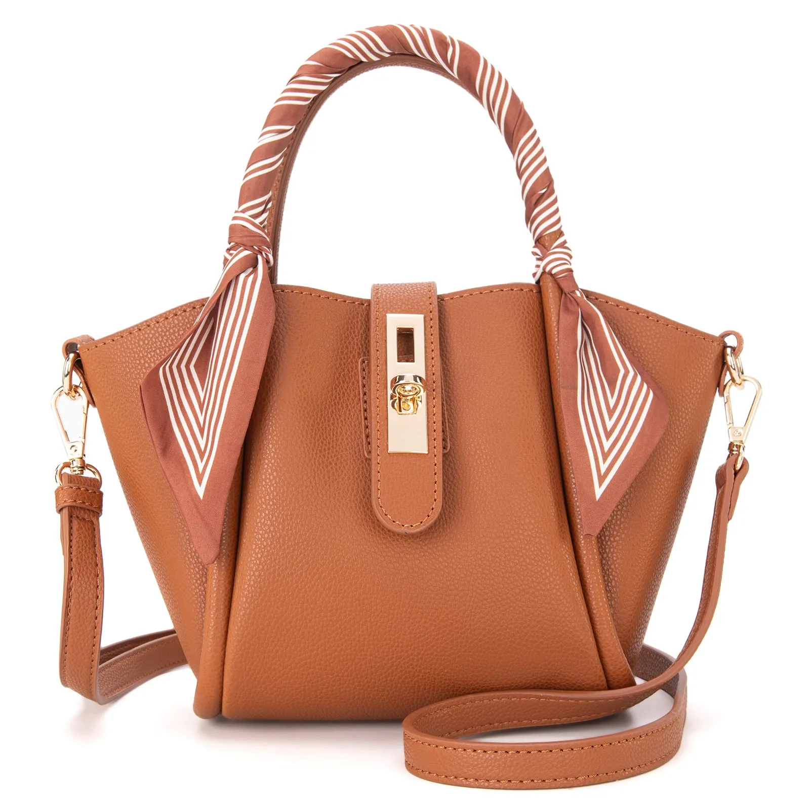 MC-406 Milan Chiva Small Tote Hand Bag Purse with Pouch for Women