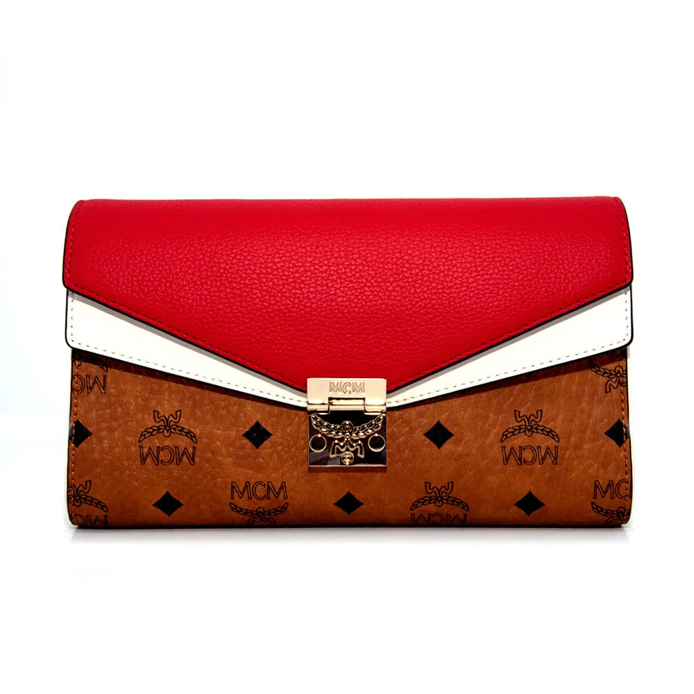 MCM Bag Cognac & Red - Medium