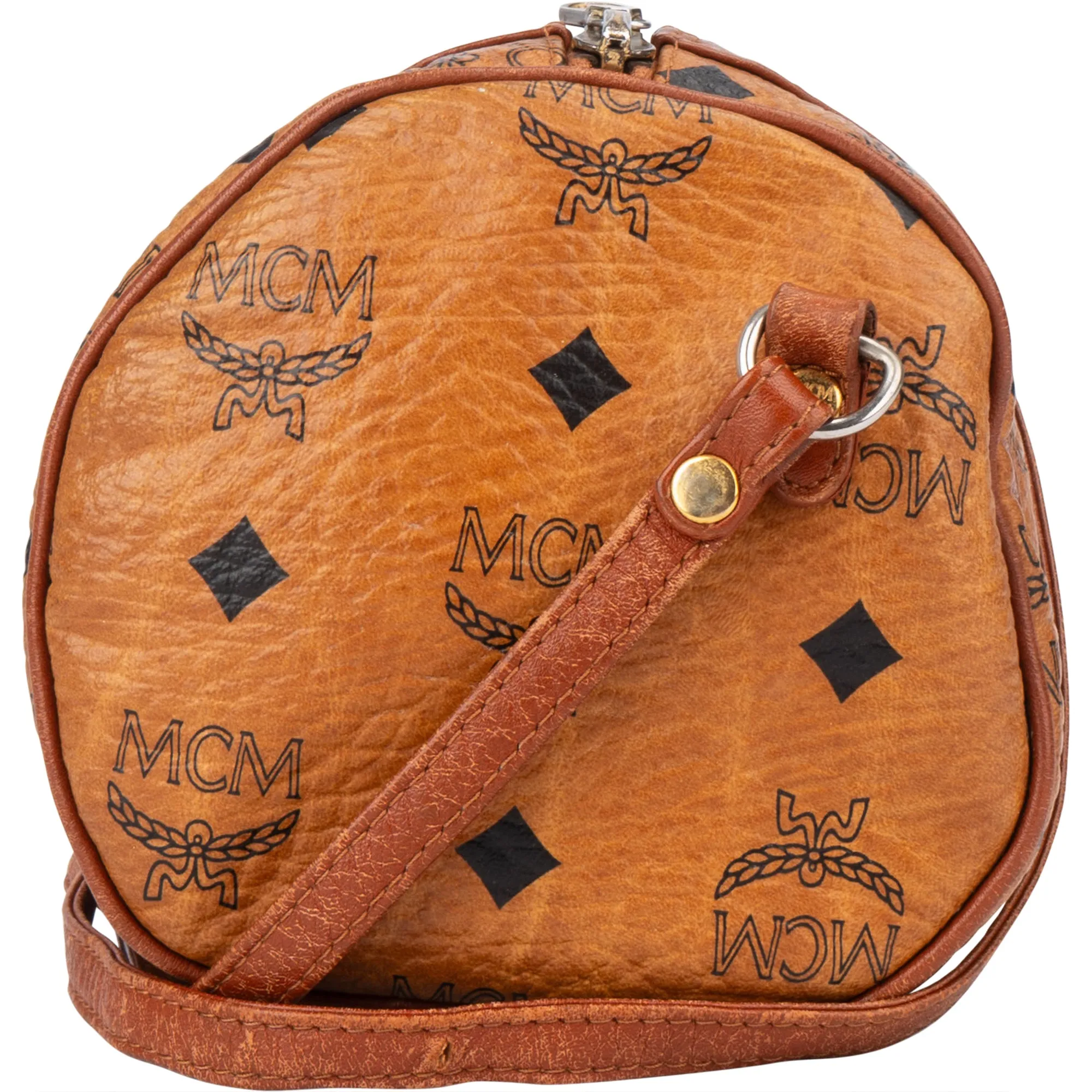 MCM Visetos Monogram Bowling Crossbody Bag