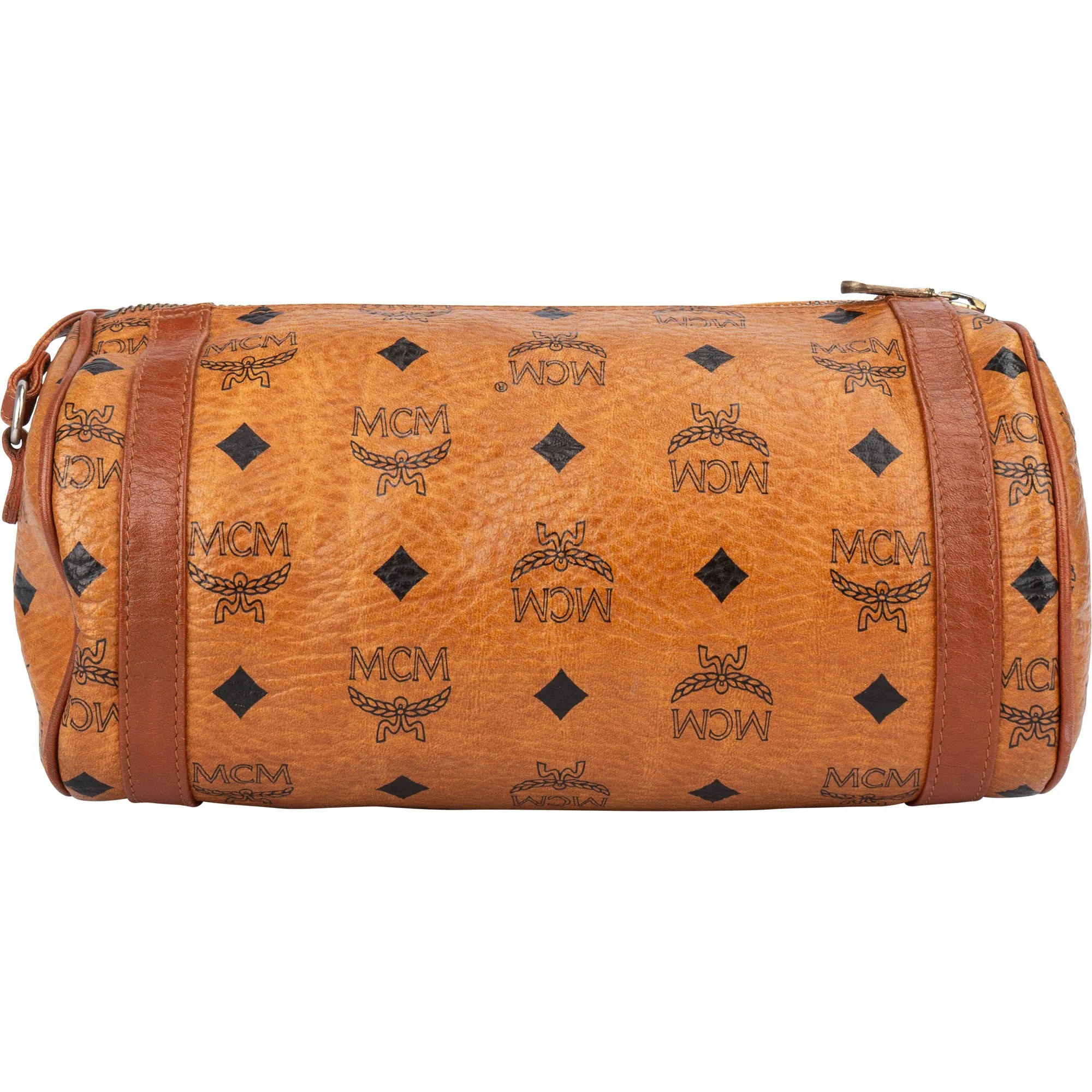 MCM Visetos Monogram Bowling Crossbody Bag