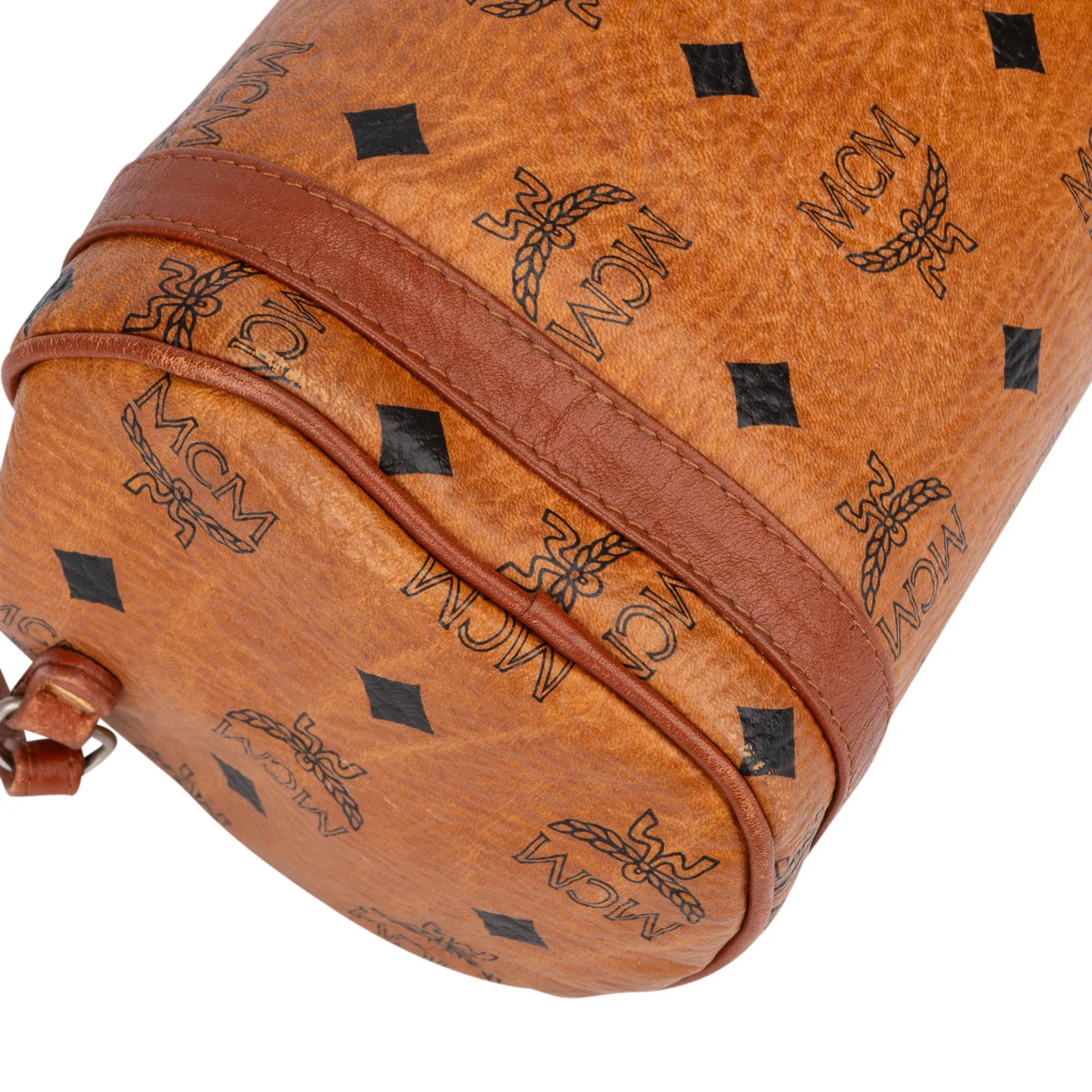 MCM Visetos Monogram Bowling Crossbody Bag