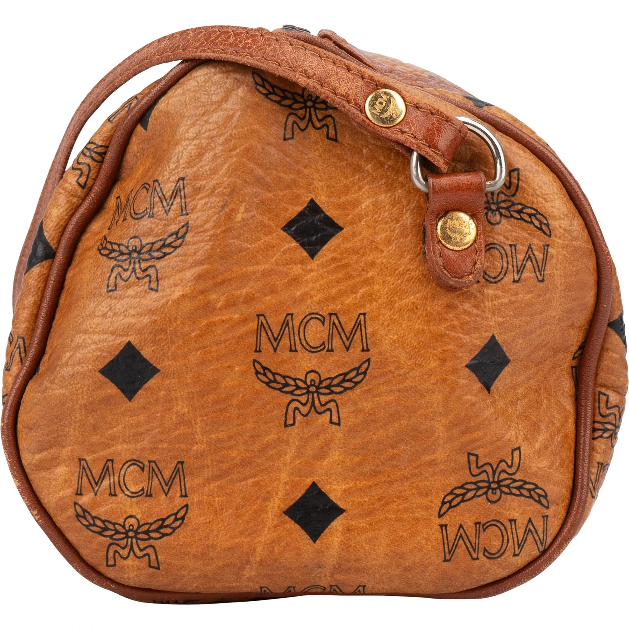 MCM Visetos Monogram Bowling Crossbody Bag