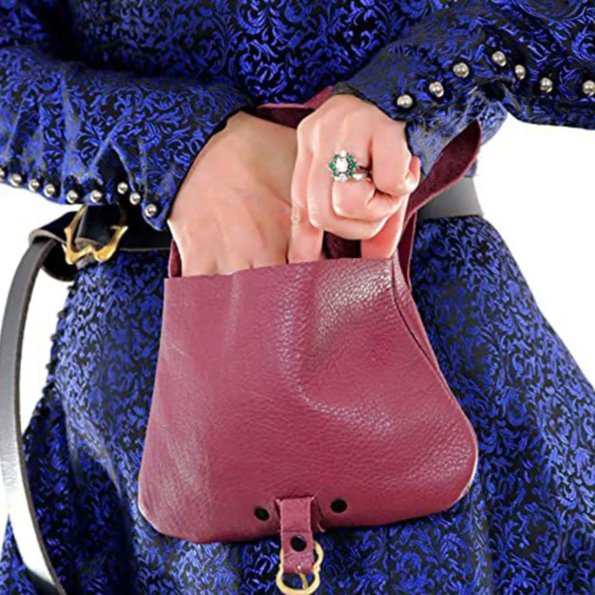 Medieval Leather Belt Bag Viking Renaissance Pouch Bag for LARP Reenactment & Ren Fair