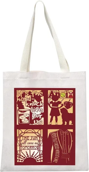 MEIKIUP Orphanage Musical Inspired Gift Orphan Canvas Tote Bag Musical Theatre Lover Gift Reusable Shoulder Bag