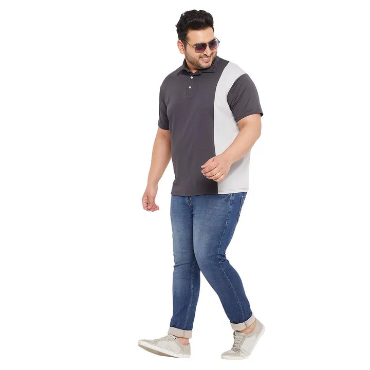 Men Plus Size Admiral-G Colorblock Polo Tshirt