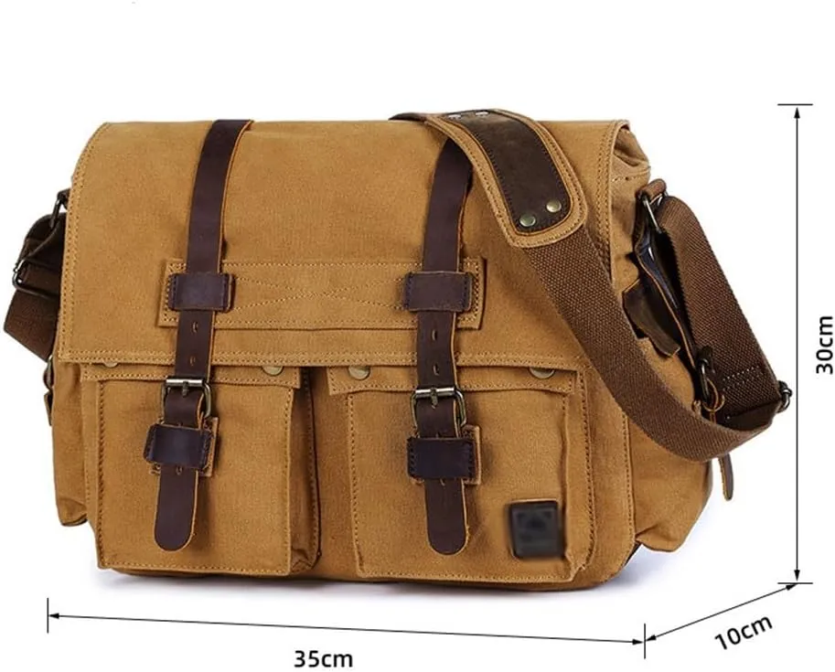 Men's Canvas Bag Shoulder Bag Europe And The United States Retro Crossbody Bag Men's Casual Bag Men's Bag