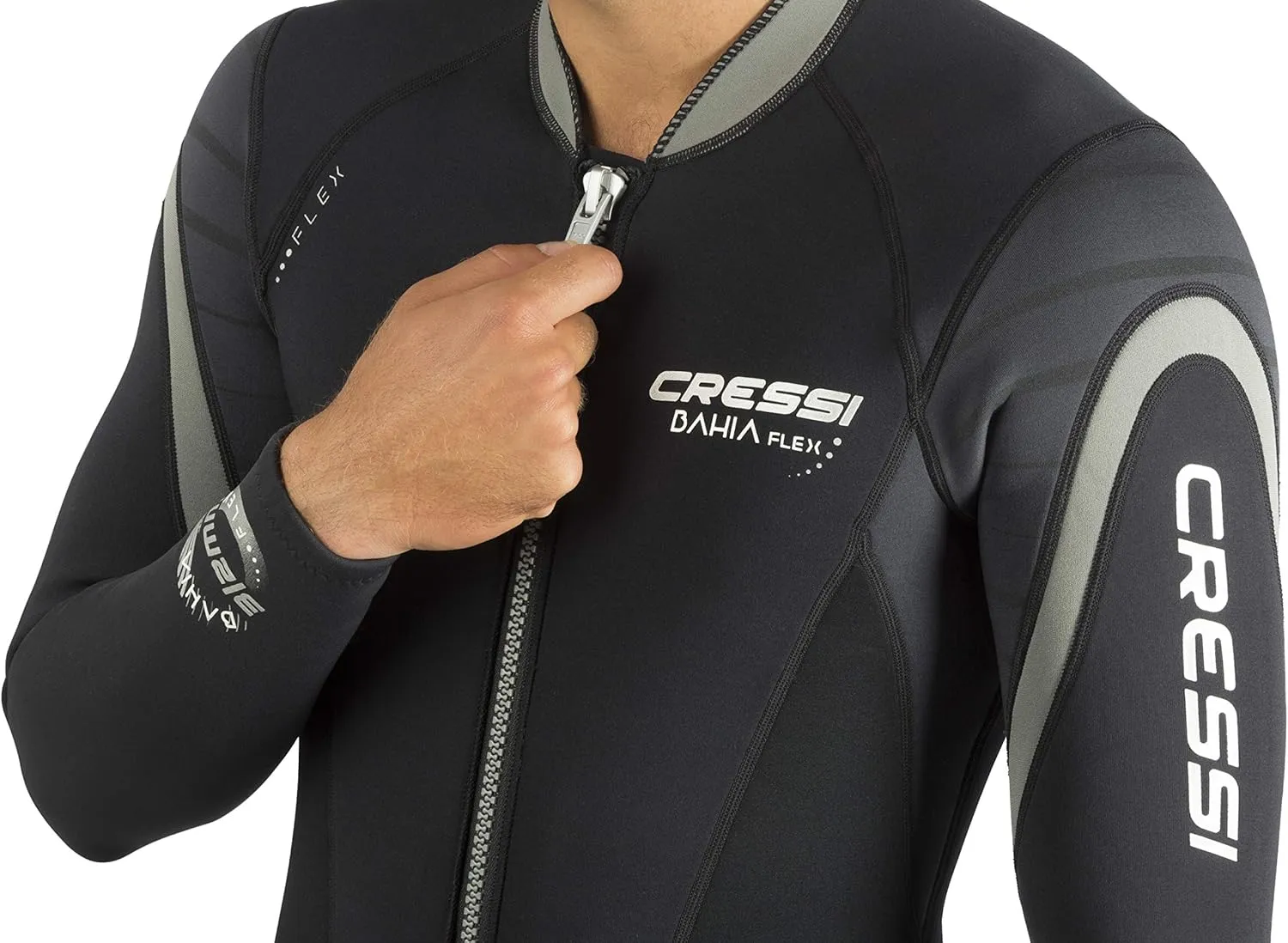 Men's Front-Zip Full Wetsuit for Water Activities - Bahia Flex: Designed in Italy by Cressi