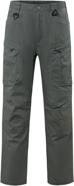 Men's Tactical Hiking Cargo Pants Water-Resistant Ripstop Elastic Waist Durable Camping Climbing