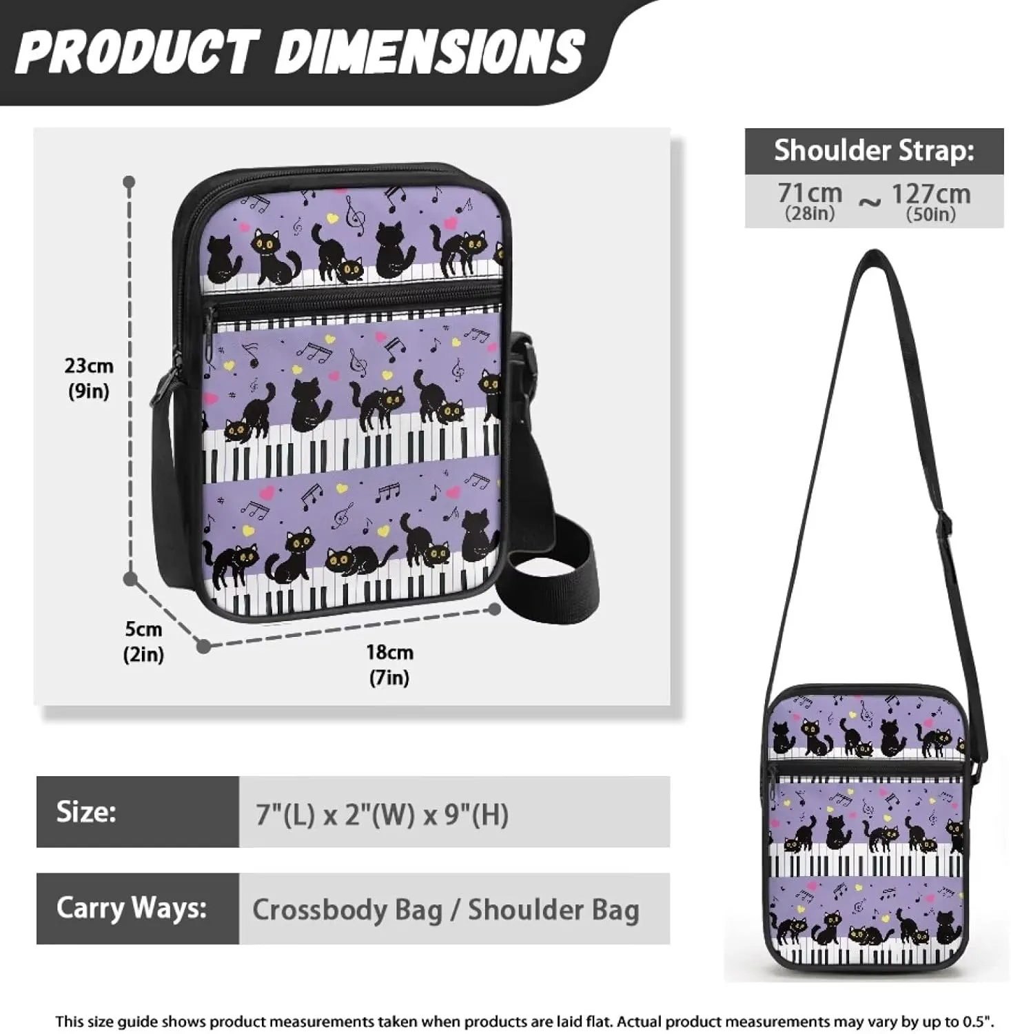 Messenger Bags for Travel Crossbody Shoulder Bags with Pockets Custom Satchel Bag for Phone